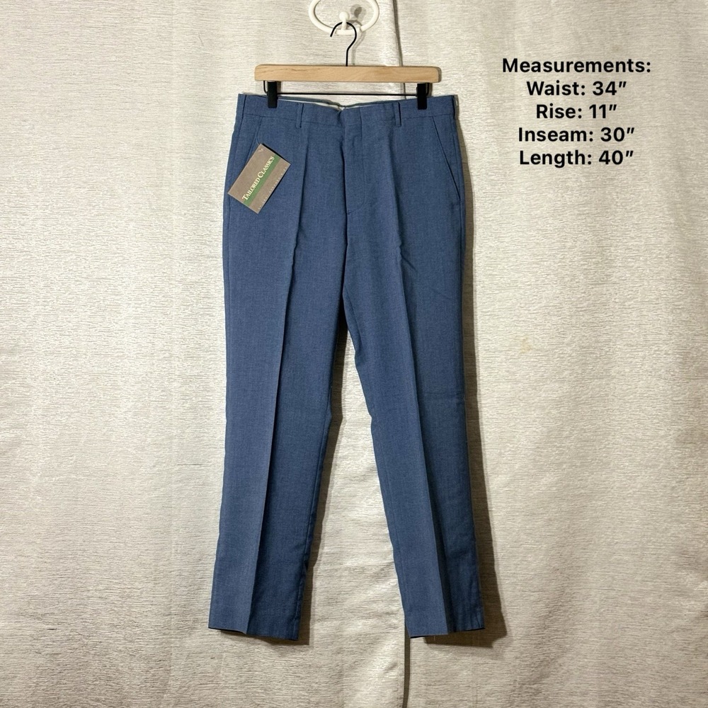 VTG Deadstock Levi's Tailored Classics‎ 34x30 Washable Wool Pants USA Made NWT